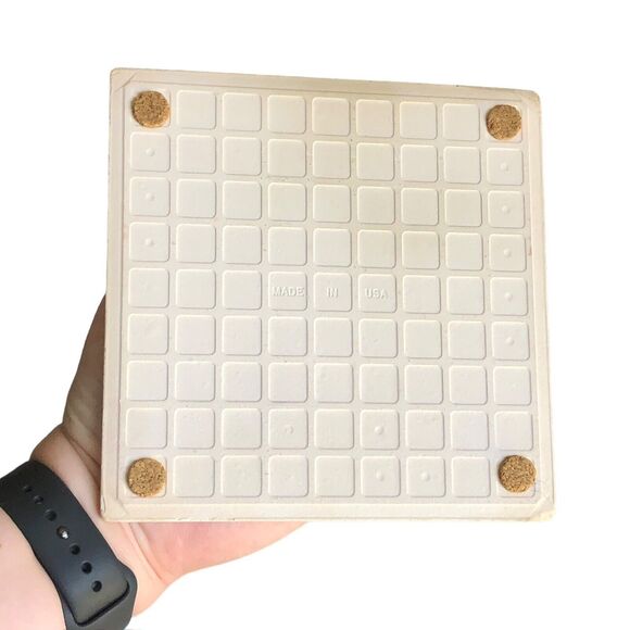 VTG Birdhouses Ceramic Tile Trivet Kitchen 6" x 6" Bird Feed Shop Barn USA - Picture 6 of 10